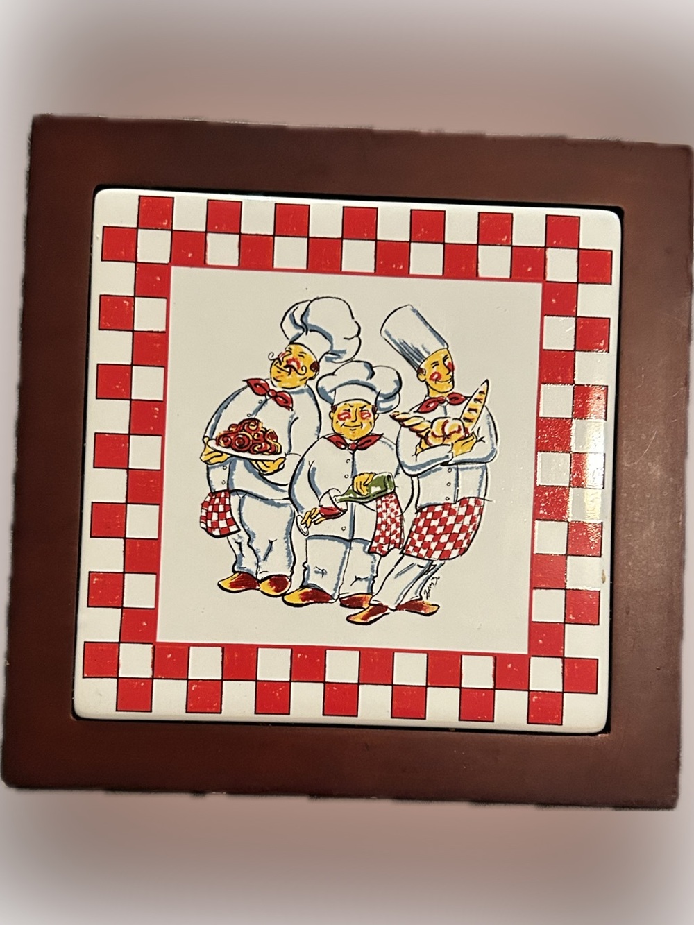 Italian Chef Collection by I. Godinger & Co heat-resistant ceramic tile hot pad